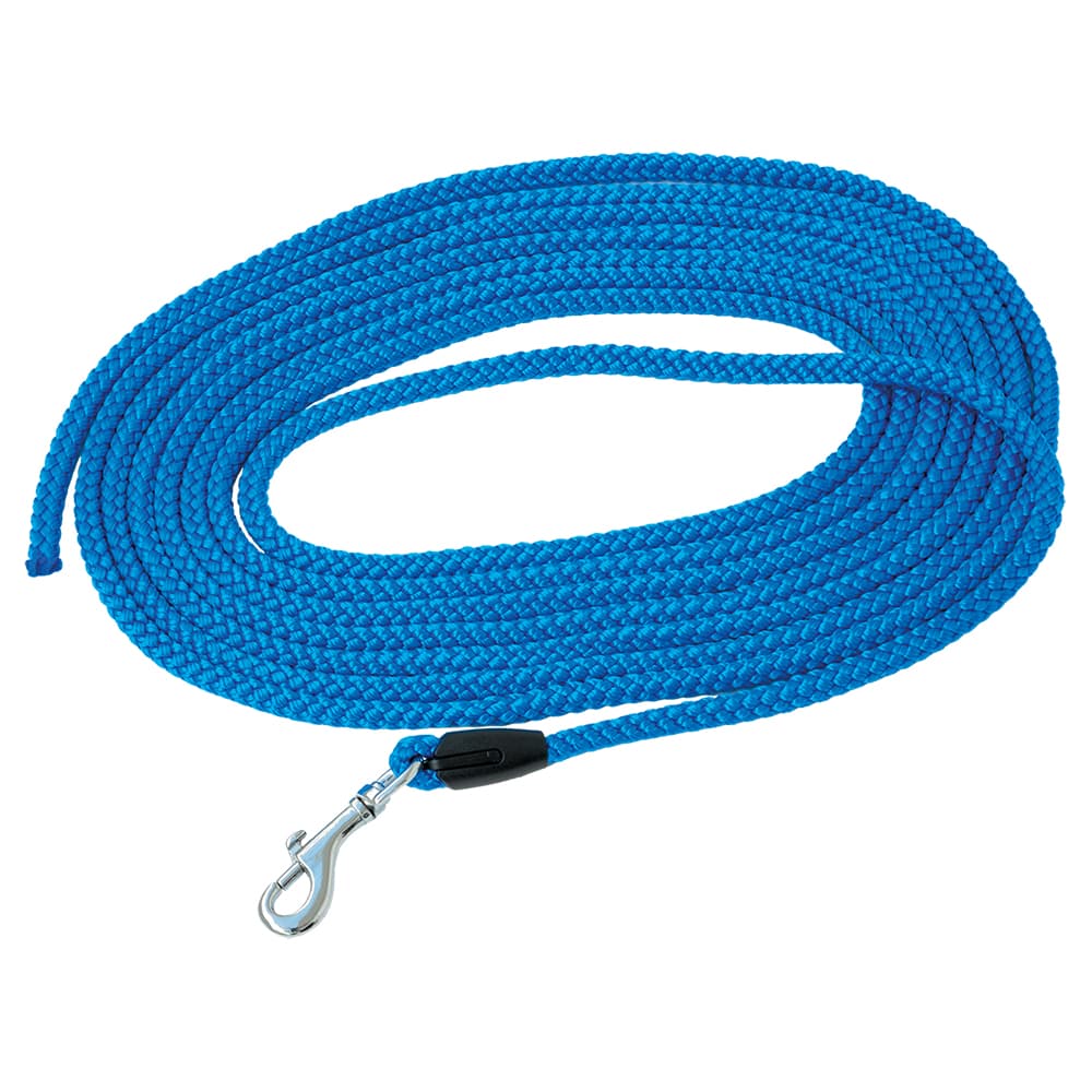 Pawz & Pepper Sporline rund flettet, bl - 5 m lang, 6 mm