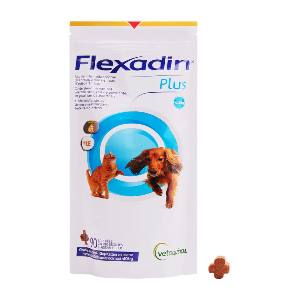 Flexadin Plus Mini til små hunde og katte - 90 tabletter
