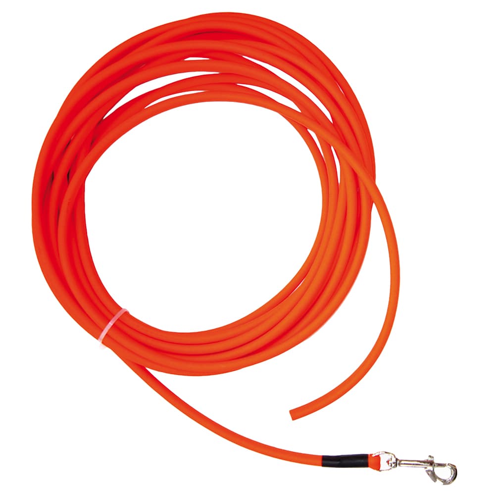 Heim BioThane® sporline rund uden håndløkke, orange - 10 m lang, Ø 8 mm
