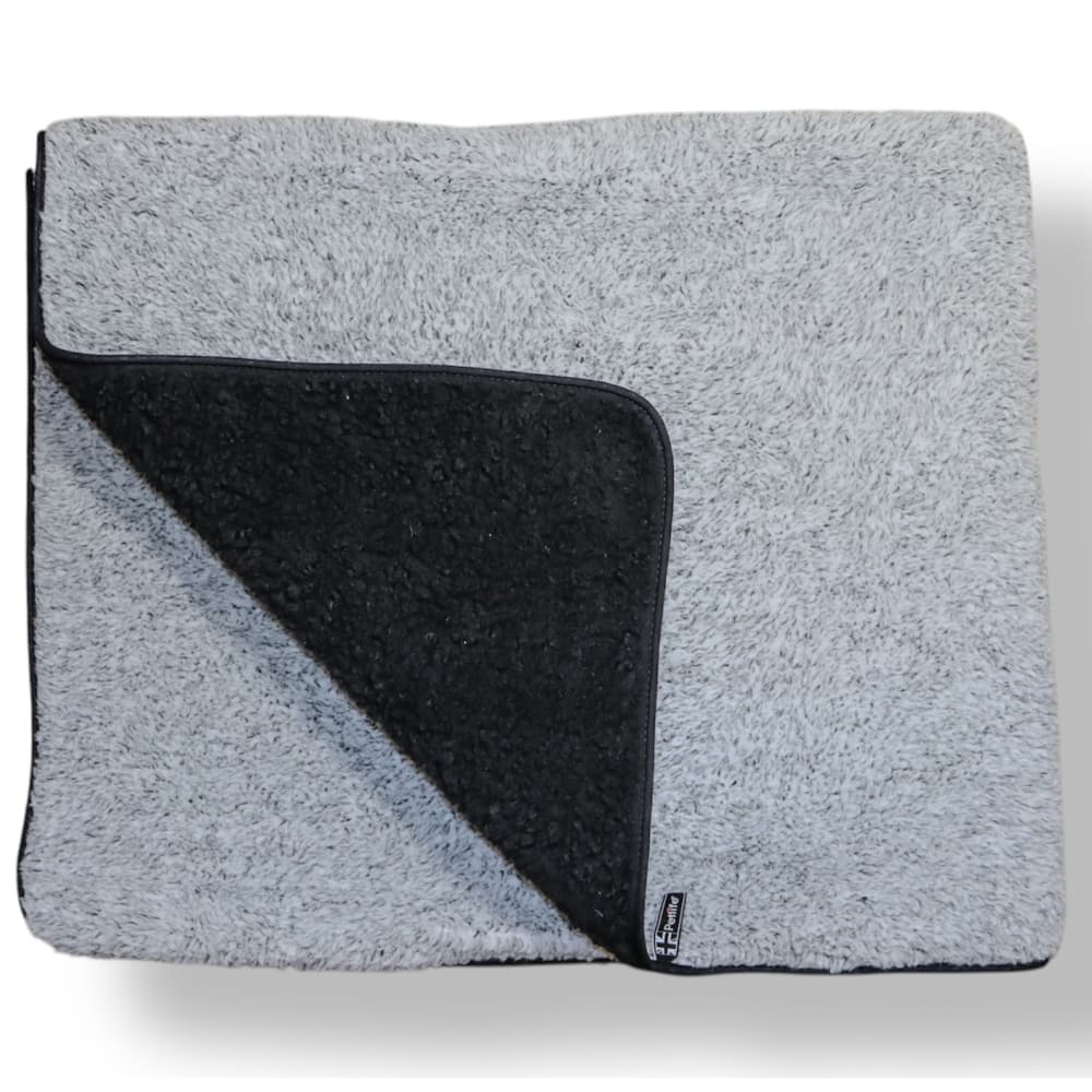 Vetbed® Sherpa fleece-tæppe til kæledyr, grå - L 73 x B 61 cm
