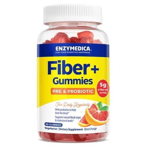 Enzymedica - Fiber+ Gummies Blodappelsin, 90 gummies