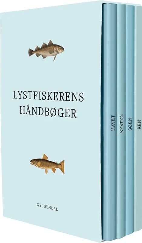 Lystfiskerens håndbøger. Havet. Kysten. Søen. Šen. - Samlet kassette - Gyldendal - Hæftet Bog - Gyldendal - 2024 - Dansk - Booktok.dk