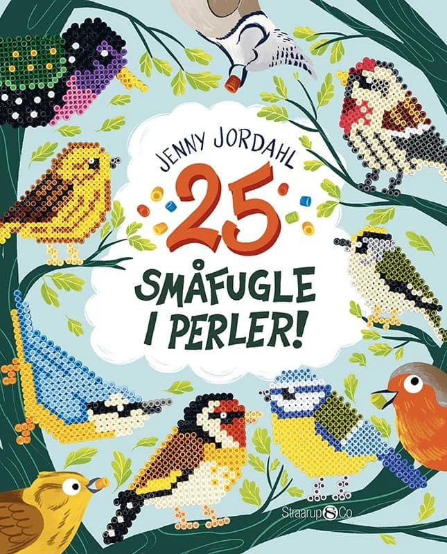 25 småfugle i perler - Jenny Jordahl - Hardback Bog - Straarup & Co - 2025 - Dansk - Booktok.dk
