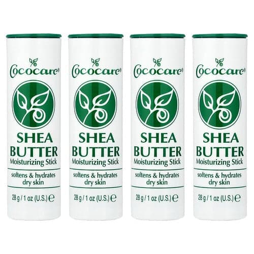 Cococare, Sheasmør fugtighedsstift, 4-pakning, 28 g pr. stk.