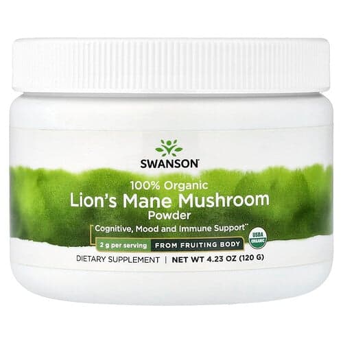 Swanson Vitamins, 100% økologisk løvemankesvampepulver, 120 g