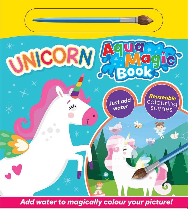 Unicorn Aqua Magic Book Magisk farvelægning med vand