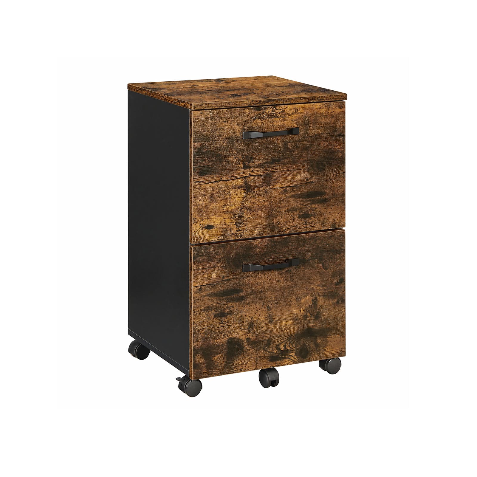 Arkivskab med 2 skuffer - sidebord i rustik brun 42x40x70 - Borde > Sideborde - Daily-Living