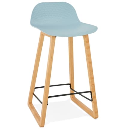 Blå barstol - bøgetræ - ASTORIA MINI
