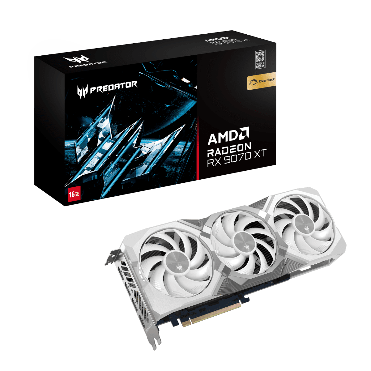 Predator Bifrost™ RX 9070 XT OC 16GB White Edition Grafikkort