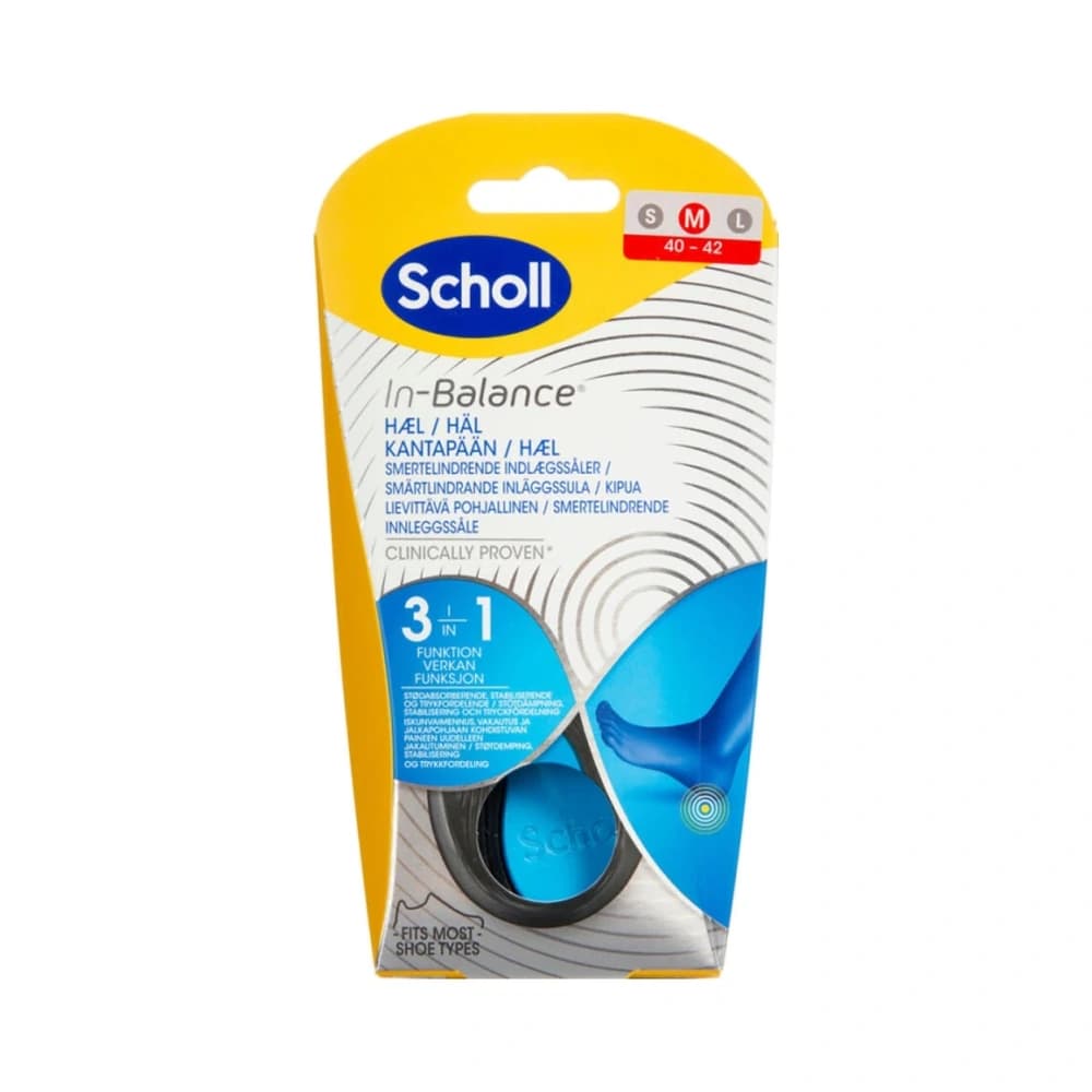 Scholl In-balance Sål Hæl Str. M - 2 stk