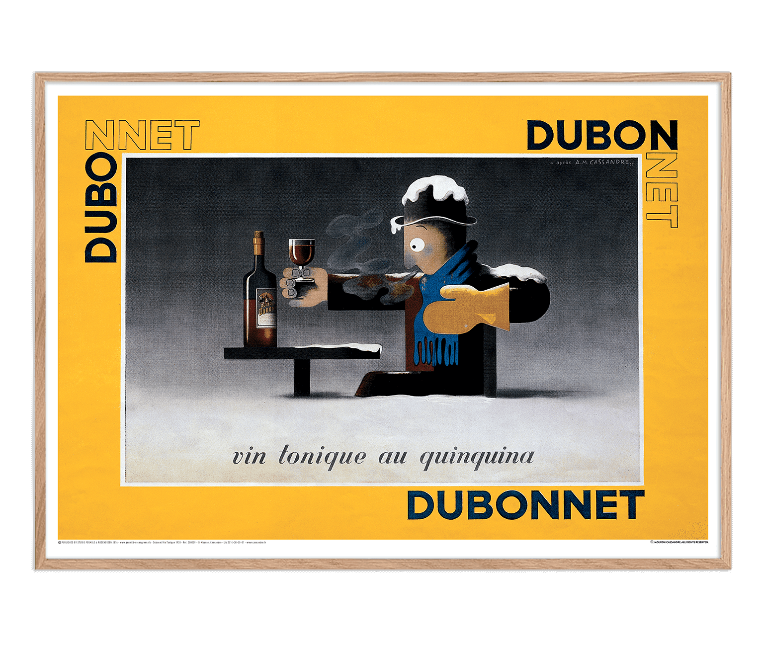 Cassandre, 1935 - Dubonnet Vin Tonique 88 x 125 cm.
