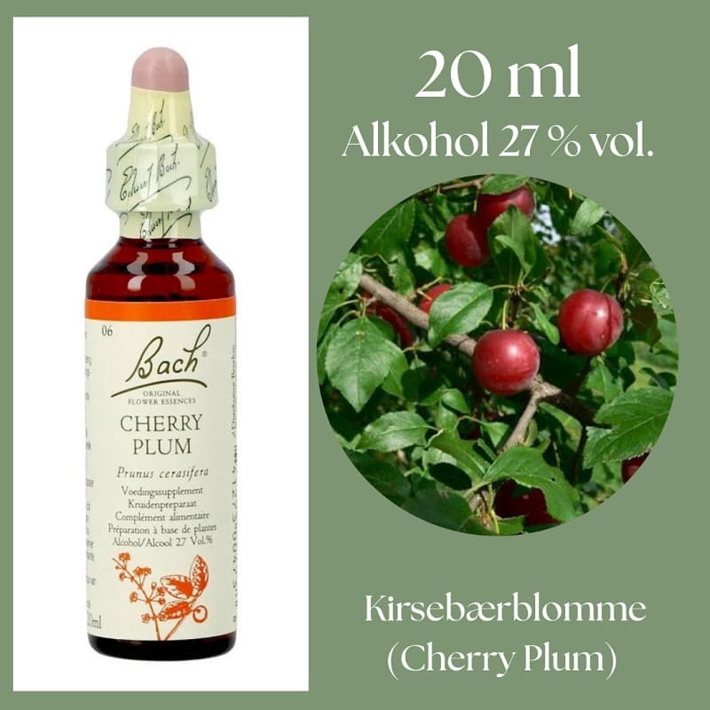 Bach® ORIGINAL FLOWER REMEDIES - Kirsebærblomme (Cherry Plum) alkohol 27% vol. - 20ml