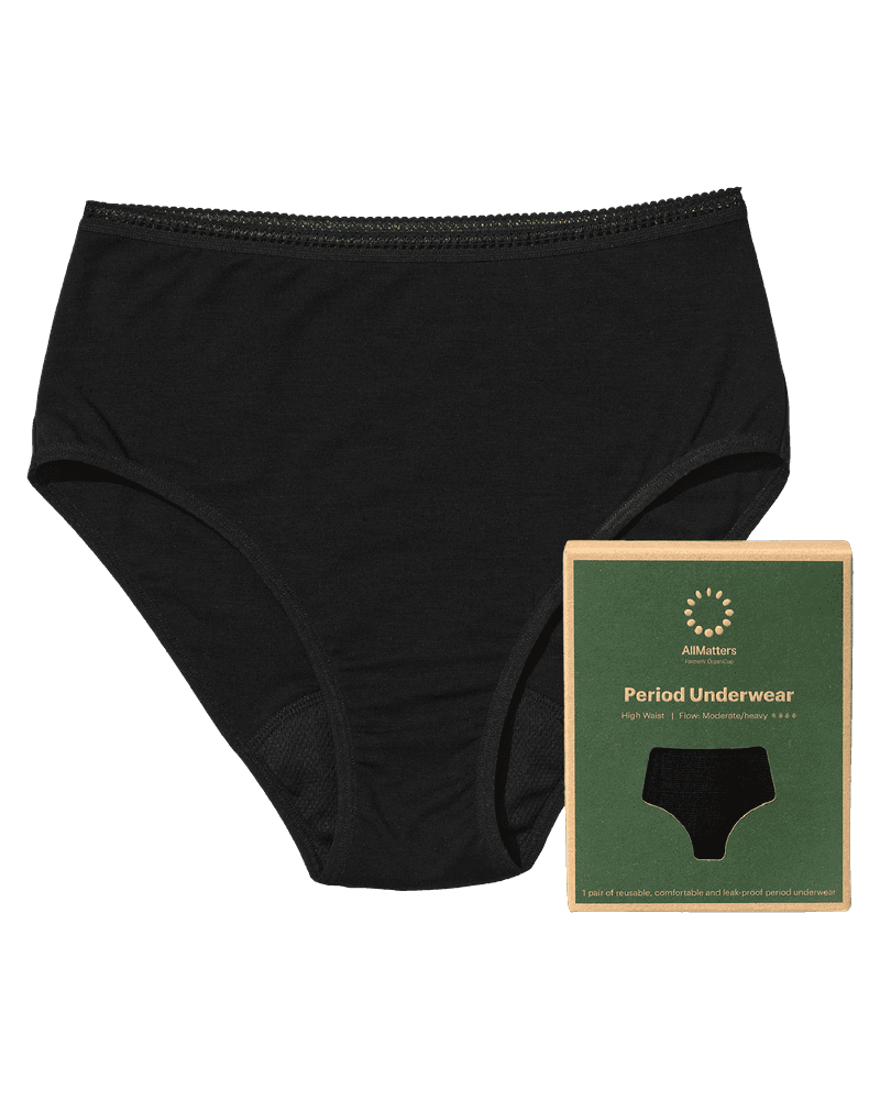 AllMatters Menstruationstrusser High Waist Moderate/Heavy Str. Small 1 stk.