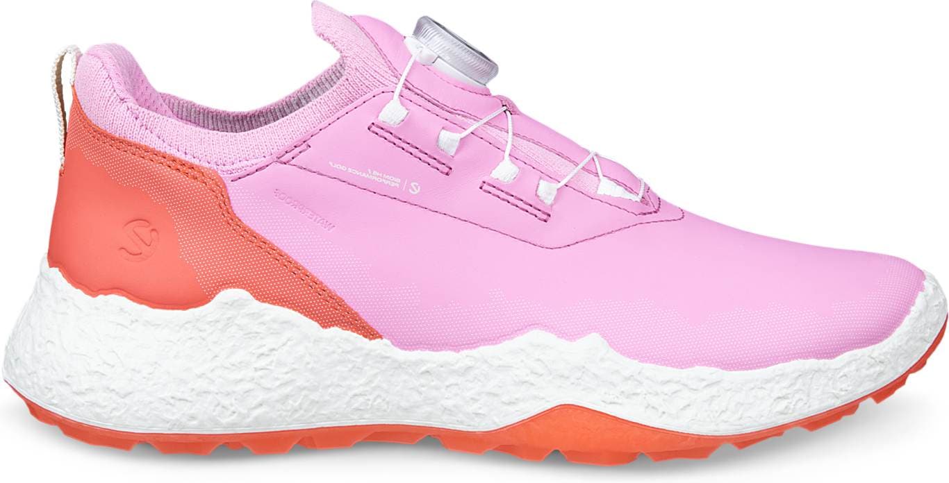 Ecco Biom H5.2 BOA Vandtætte Dame Golfsko Uden Spikes - Lilac Ciffon/Burnt Coral - Str. 37 Normal