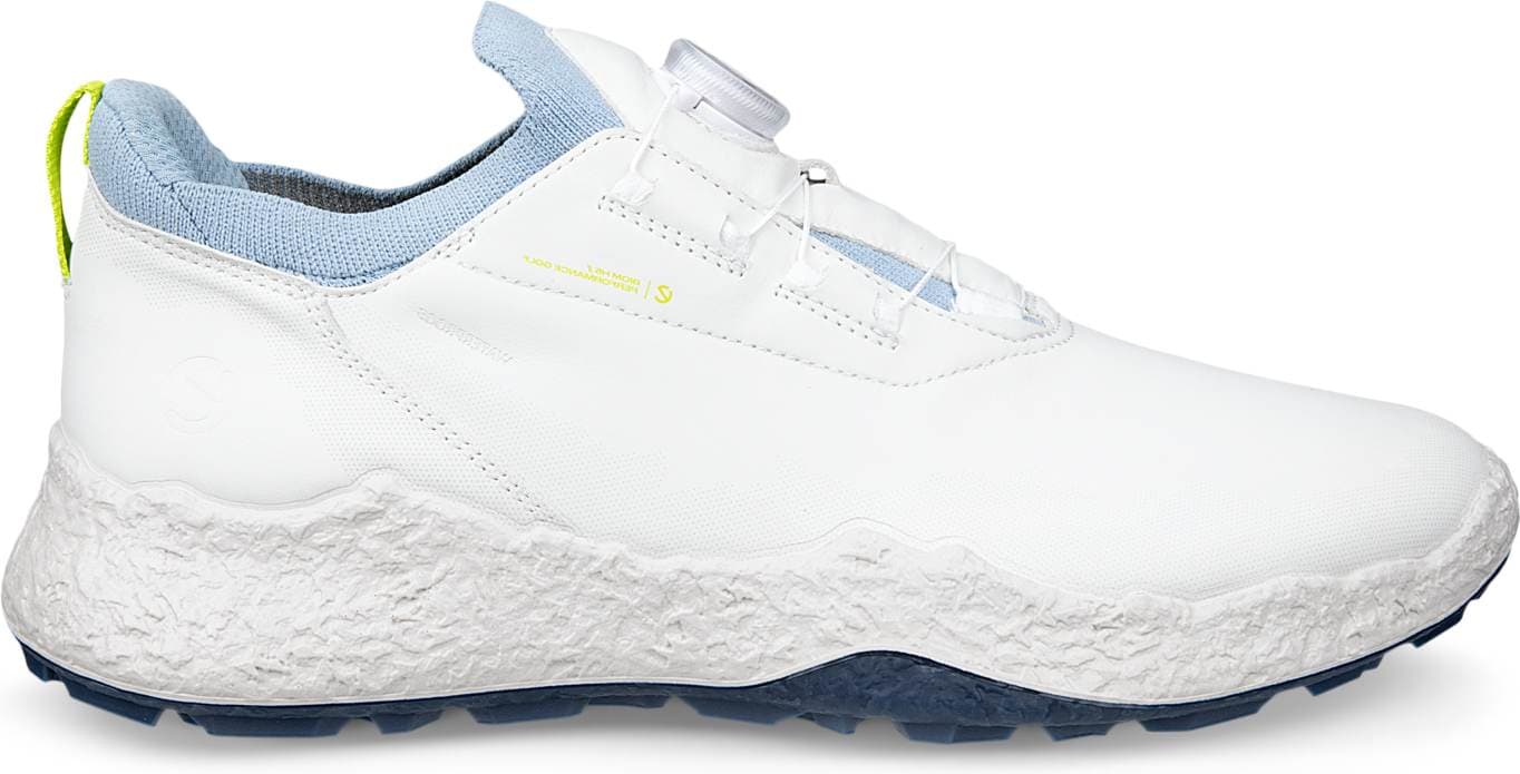 Ecco Biom H5.2 BOA Vandtætte Herre Golfsko Uden Spikes - White/Dusty Blue - Str. 41 Normal
