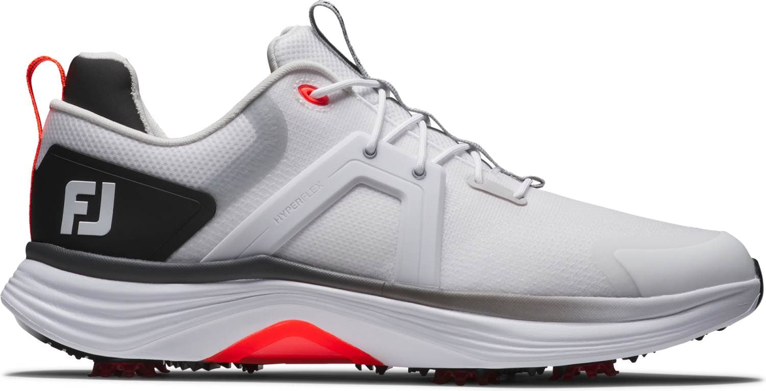 FootJoy HyperFlex (2025) Vandtætte Herre Golfsko Med Spikes - White/Black/Red - Str. 39 Normal