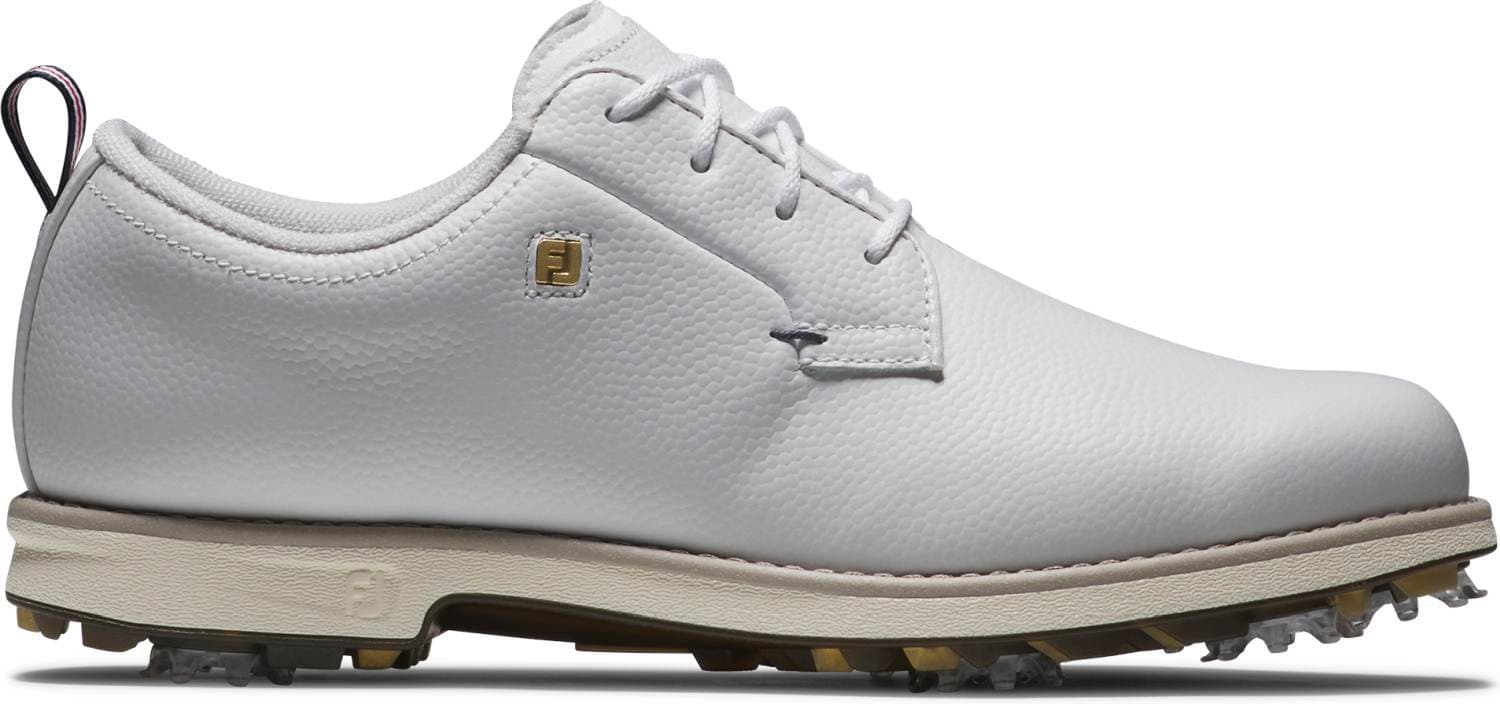 FootJoy Premiere Series Vandtætte Dame Golfsko Med Spikes - White/Gold/Navy - Str. 37 Normal