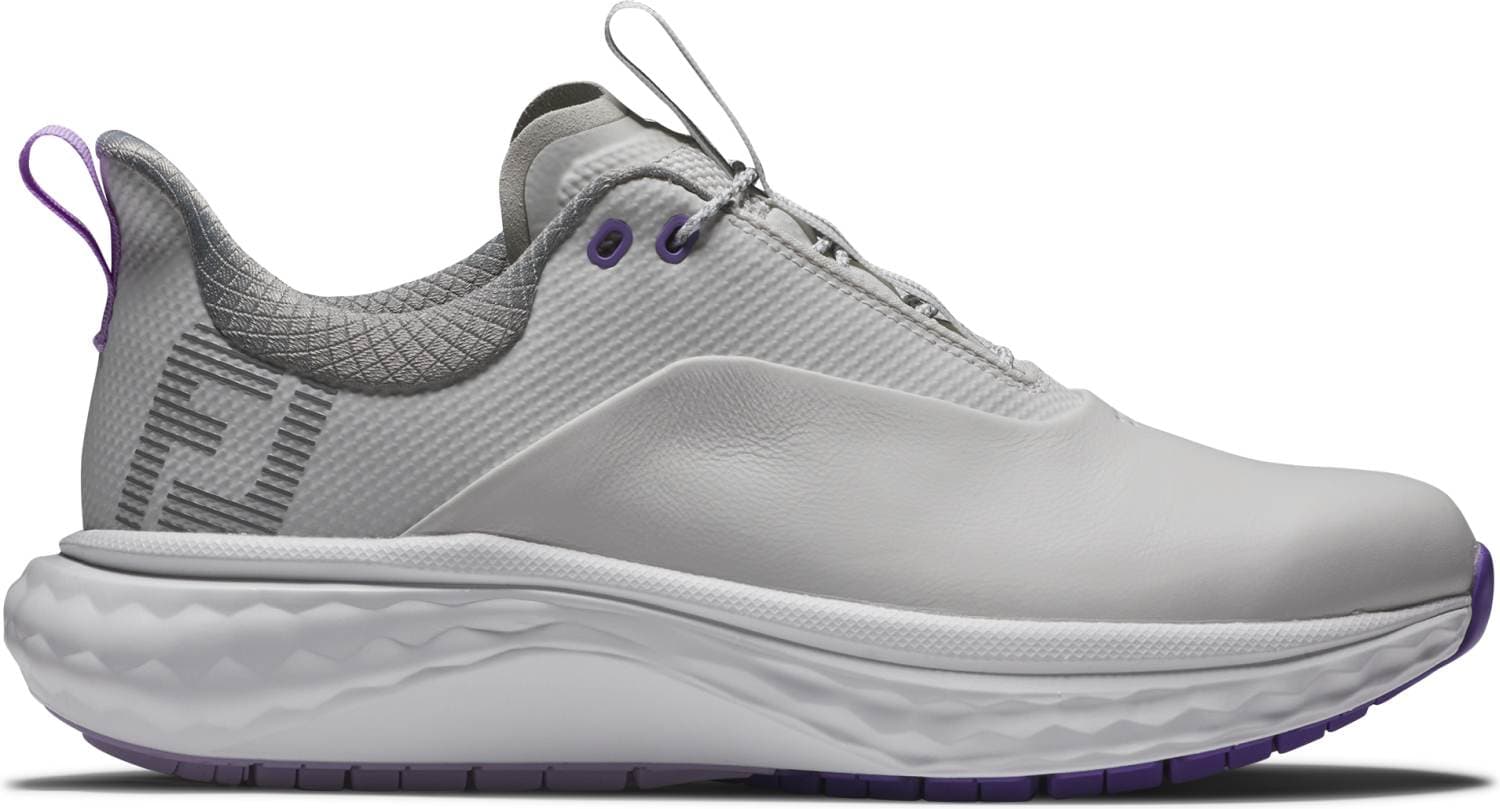 FootJoy Quantum Vandtætte Dame Golfsko Uden Spikes - Grey/White/Purple - Str. 38 1/2 Normal