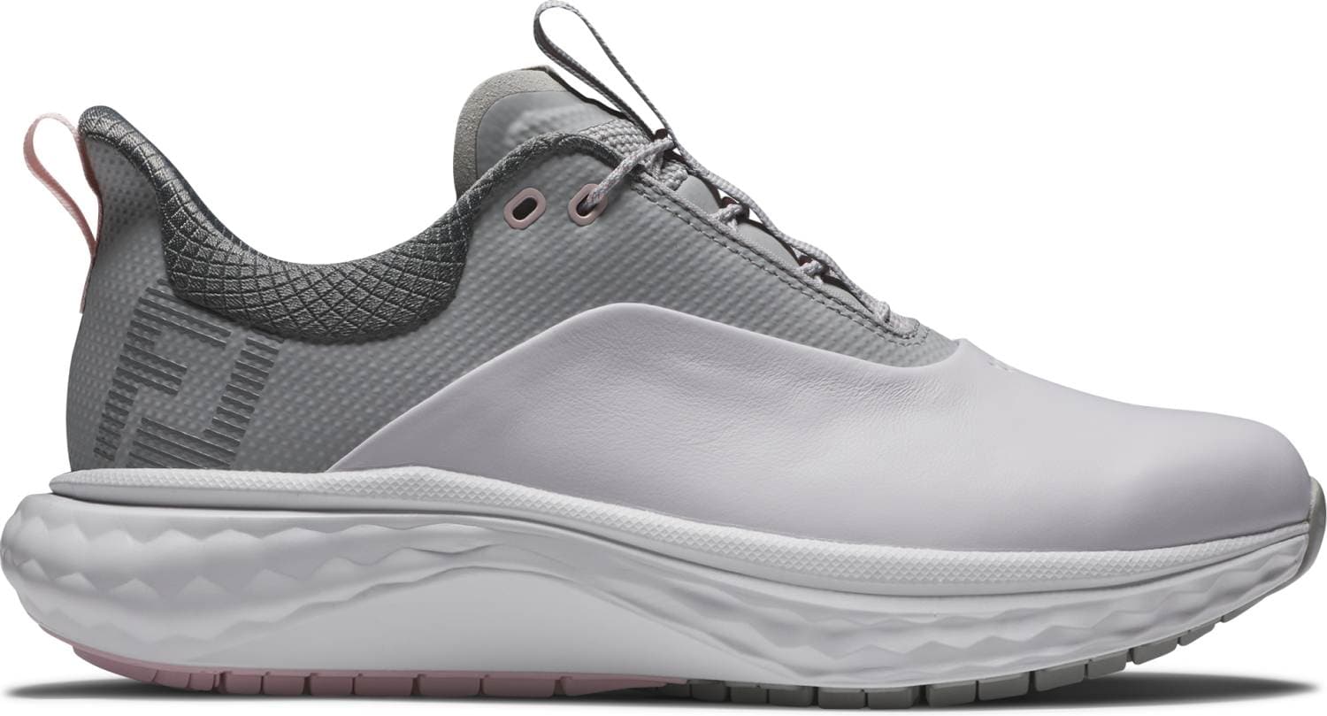 FootJoy Quantum Vandtætte Dame Golfsko Uden Spikes - White/Grey/Pink - Str. 36 1/2 Normal