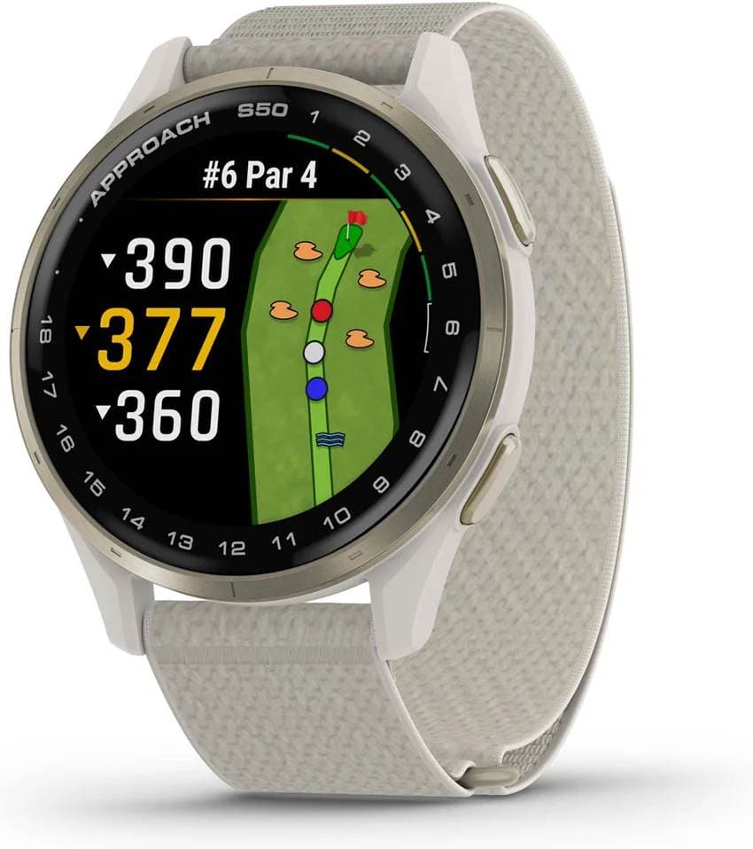 Garmin Approach S50 43 mm Ivory/Cream Gold GPS ur