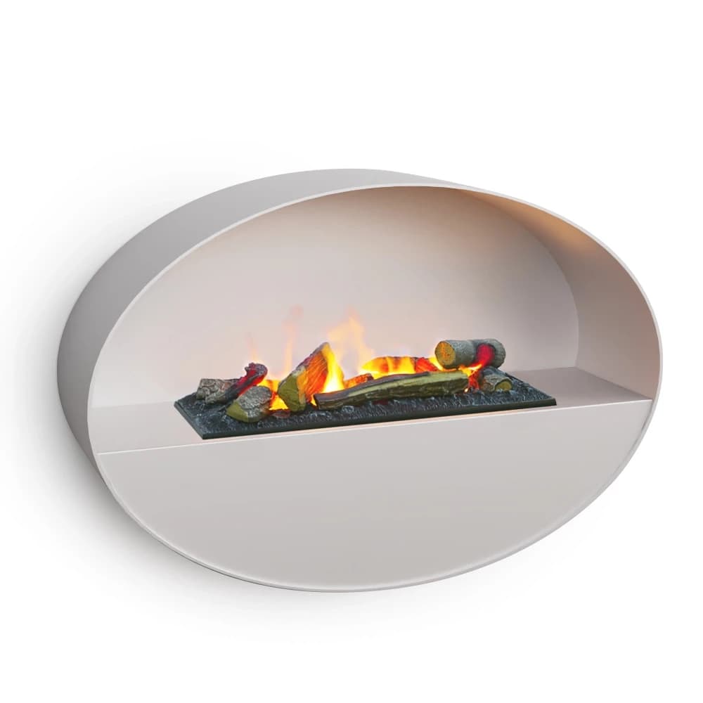 Kjos - Hvid Vanddamp Pejs | Opti-myst pejs fra ScandiFlames Electric | Med Dimplex Cassette 400 vanddamp brandkar