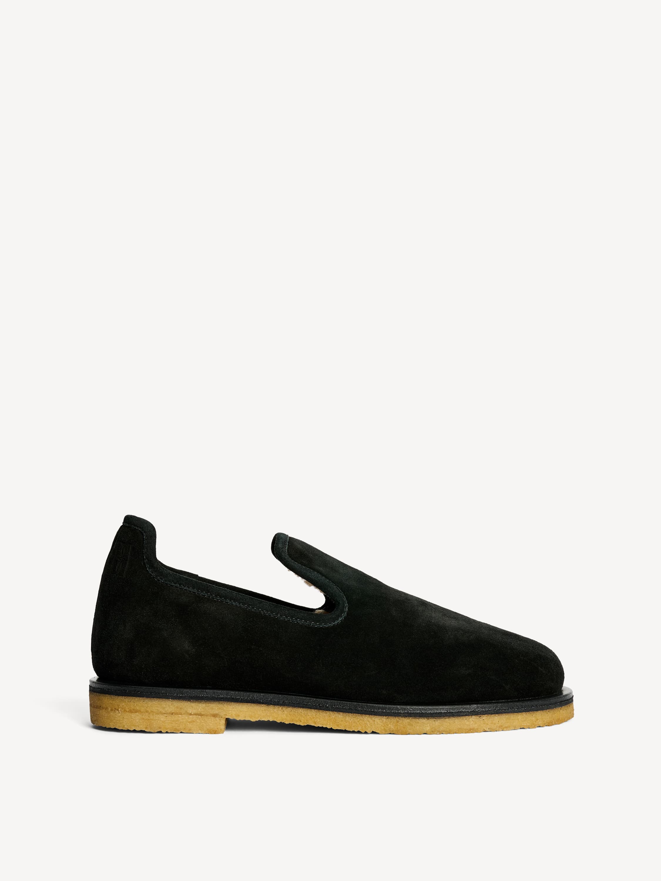 Romine slippers i ruskind