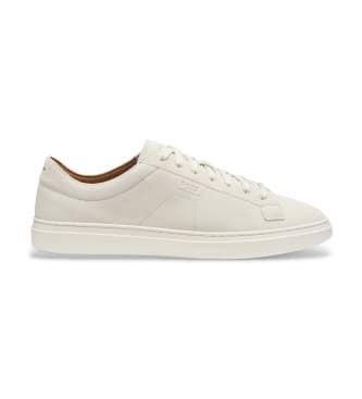 BOSStil mænd. 50563162 Kieran læder-sneakers off-white (43), Hvid, Fast, Blonder, Casual