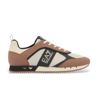 EA7til kvinder. 7X000334_AF18610 Slippers med snørebånd, brune (42), Fast, Blonder, Casual
