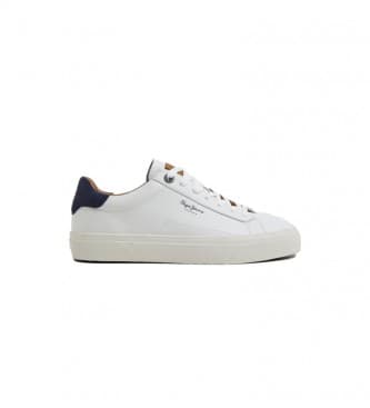 Pepe Jeanstil mænd. PMS30930 Yogi Original læder træningssko hvid (41), Fast, Blonder, Casual
