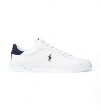 Polo Ralph Laurentil mænd. 809860883003 Heritage Court II læder sko hvid (47), Fast, Blonder, Casual