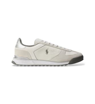 Polo Ralph Laurentil mænd. 809974041001 Off-white oxford og Varick-træningssko i ruskind (39), Læder, Hvid, Fast, Blonder, Casual