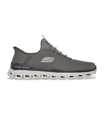 Skecherstil mænd. 233010 Slip-ins Glide Step Noxus grønbrune hjemmesko (41), Fast, Blonder, Casual