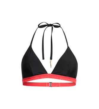 Superdrytil kvinder. W3010394A Trekantet bikinitop i stretch, sort (M), Badetøj, Genanvendt polister, Bæredygtig