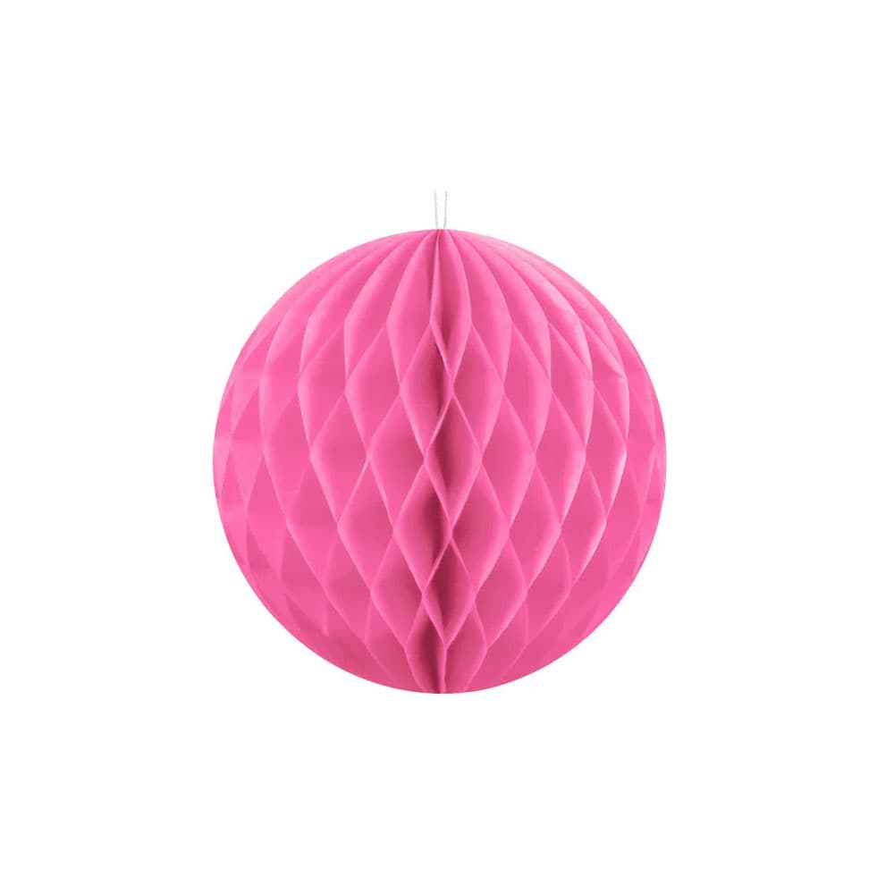Pink honeycomb kugle Ø10 cm.