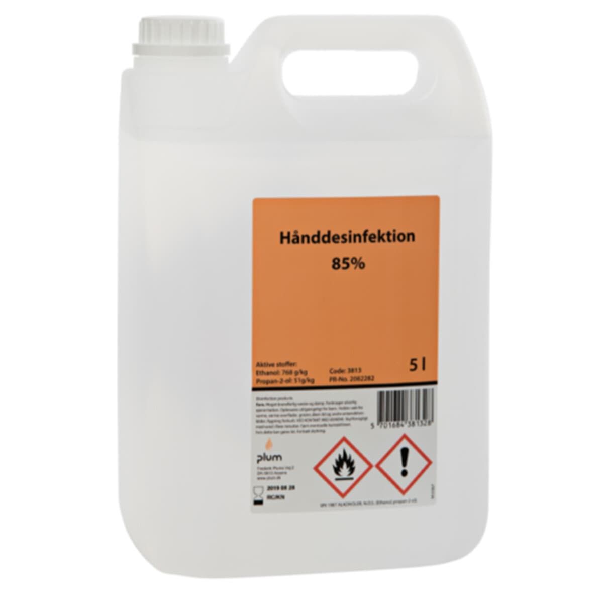 Plum hånddesinfektion 85% gel 5L