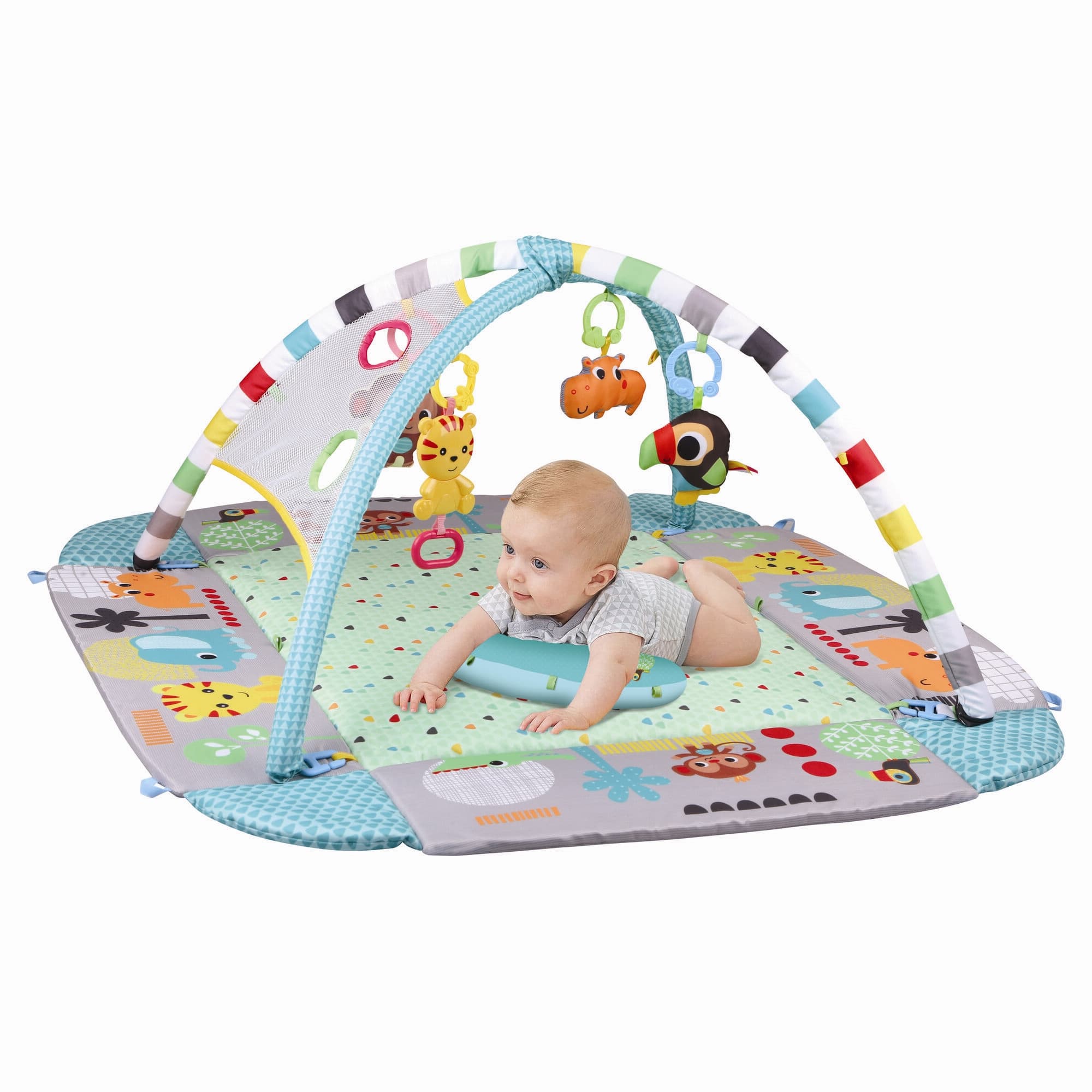 B Beez 5-i-1 legemåtte - babygym med rangler og bolde - fra 0 mdr.