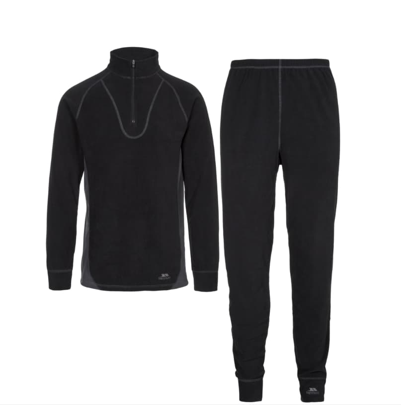 Trespass Thriller B unisex fleeceundertøjssæt-XXS