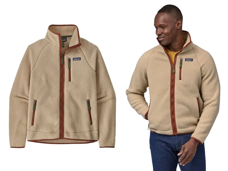 Patagonia M's Retro Pile Jacket- El Cap Khaki w/Sisu Brown (EKSI)-XXL