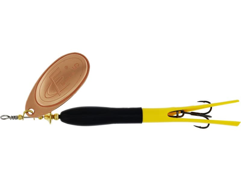 Westin FC Spinner Upstream-15 gr.-Black/Fluoro Yellow/Copper blade