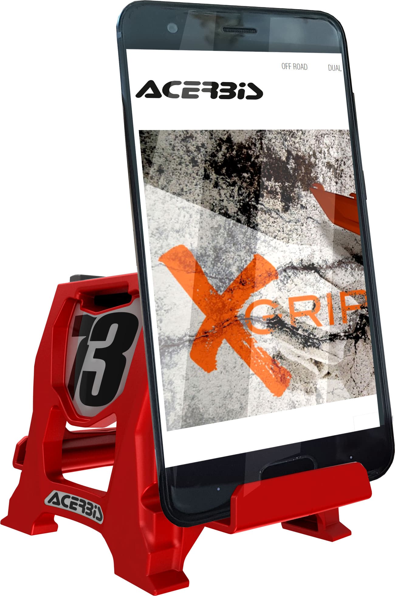 Acerbis 73, Telefon/tablet stativ , farve: rød