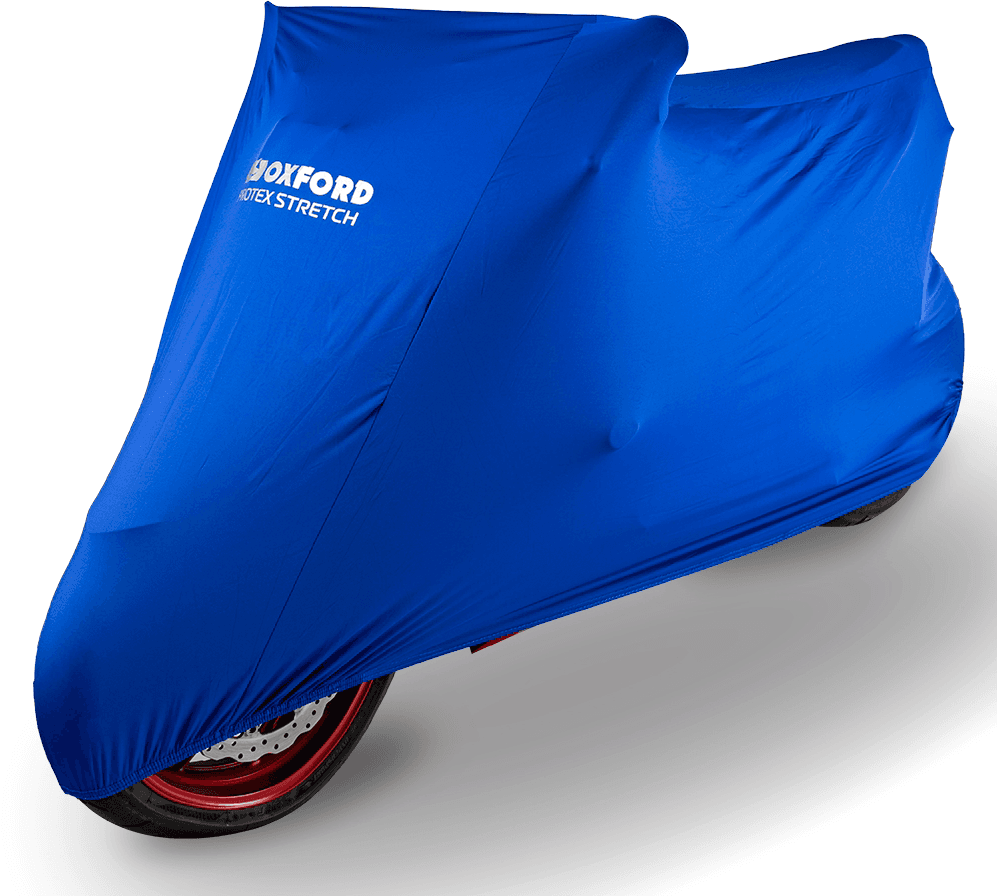 Oxford Protex Stretch Indoor, Motorcykeldæksel , farve: blå , størrelse: S