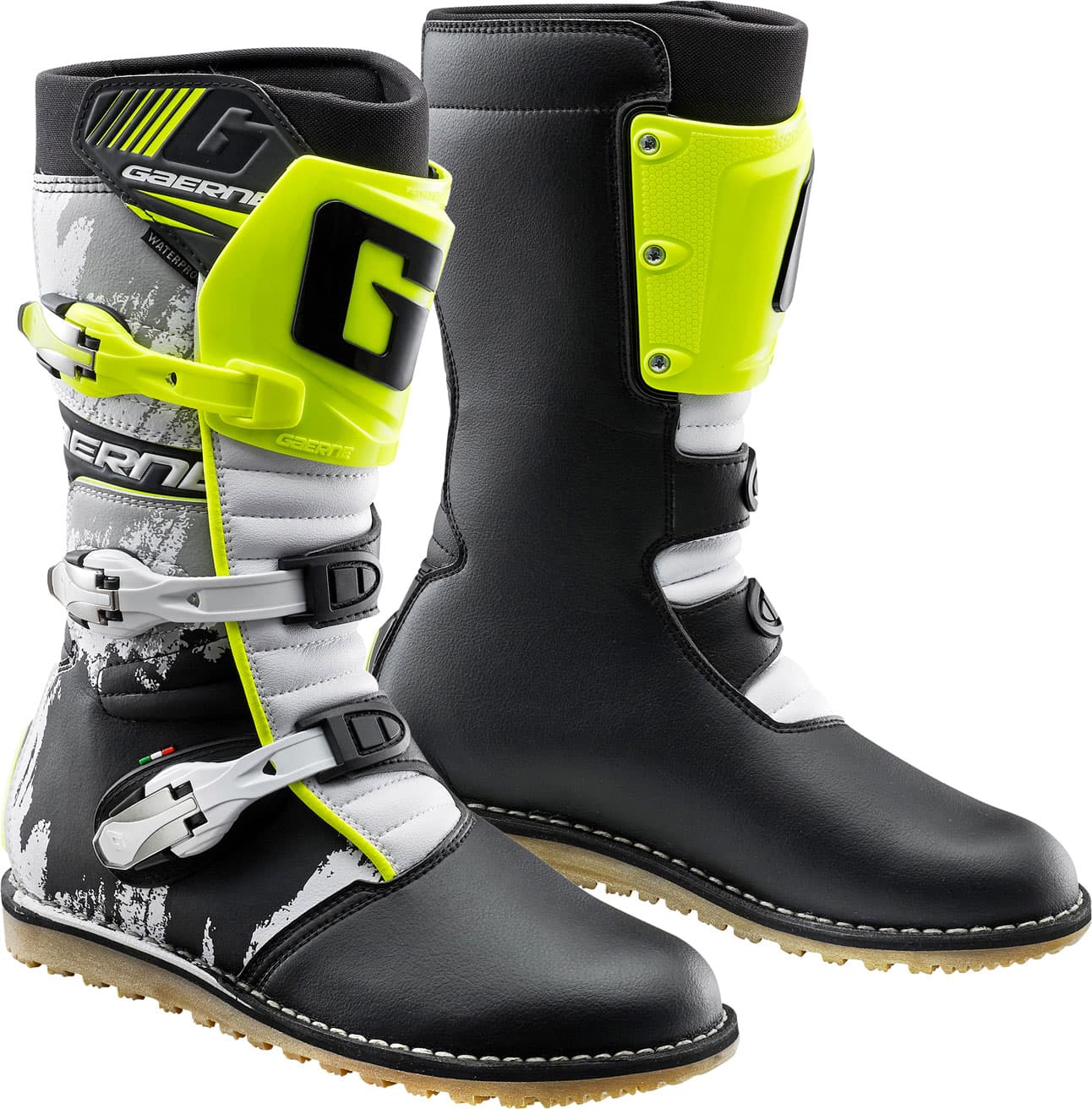 Gaerne Balance Classic S24, støvler vandtæt , farve: Sort/Grå/Neongul , størrelse: 39 EU