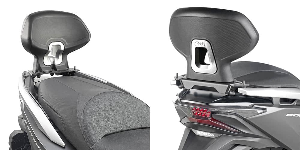 Givi TB, pillion ryglæn , farve: Sort/Sølv