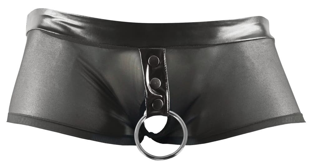 Pants i powernet-wetlook-mix med cockring