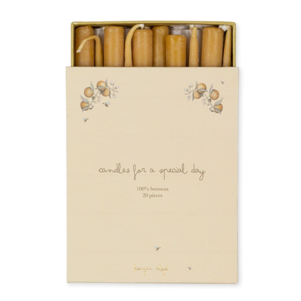 Konges Sløjd 20 Pack Birthday Train Candles Nature-One Size