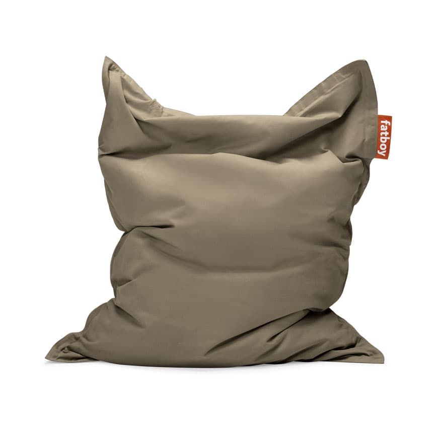 Fatboy sækkestol taupe grey recycled canvas 140x180cm