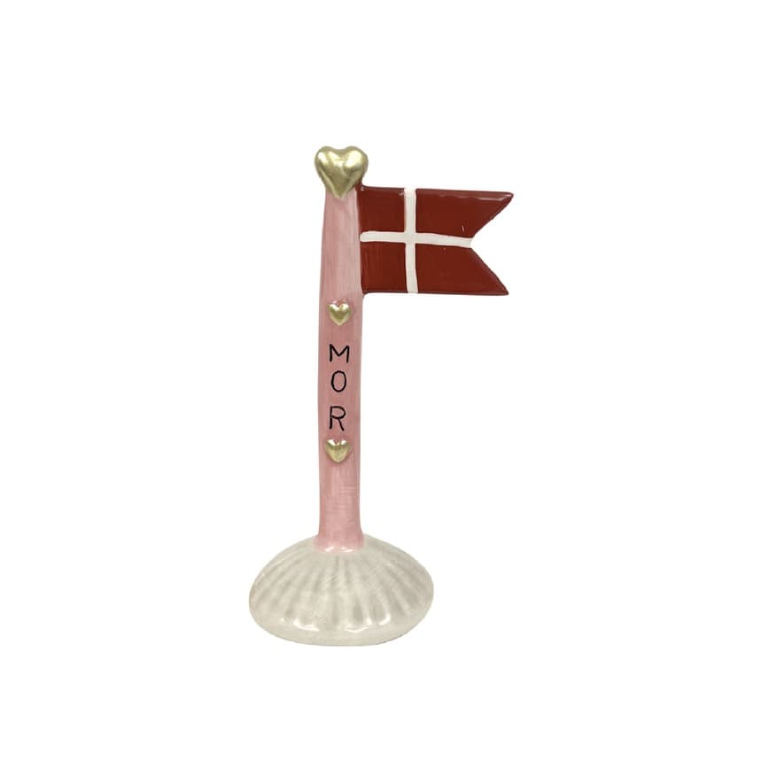 Keramik flag Mor H14cm Creme fod E25